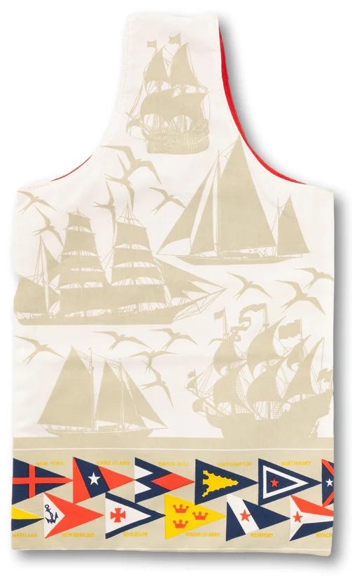 "Nautical Canvas Tote Bag w/ Yacht Club Burgee Emblems" (NWOT)