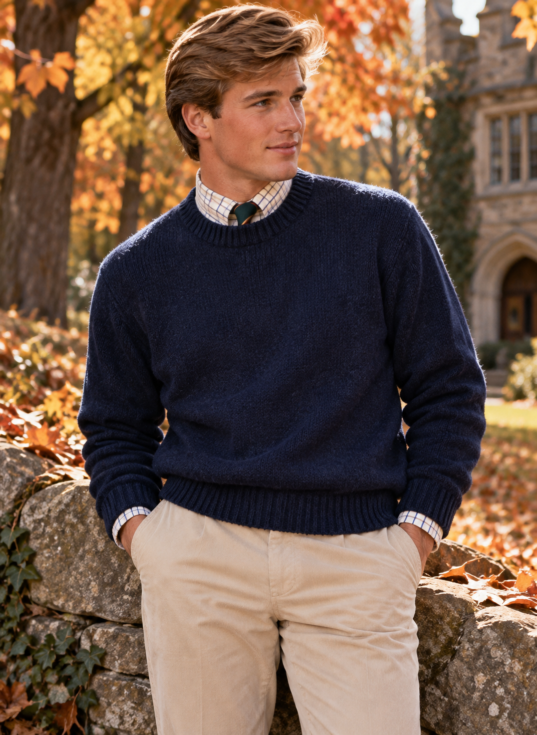 "O'Connell's Scottish Shetland Wool Sweater - Navy" Sz 42 (NWT)