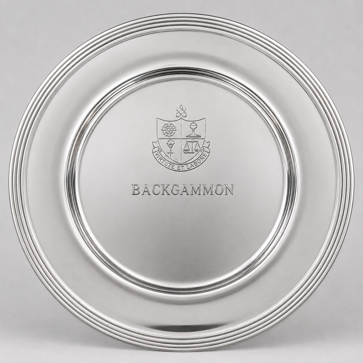 "The Everglades Club 'Palm Beach Backgammon' Silverplate Tray"