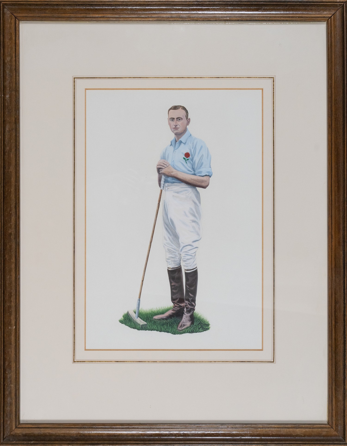 A Portrait of Walter Selby Buckmaster c1910 Watercolour by Rodney Player (British)