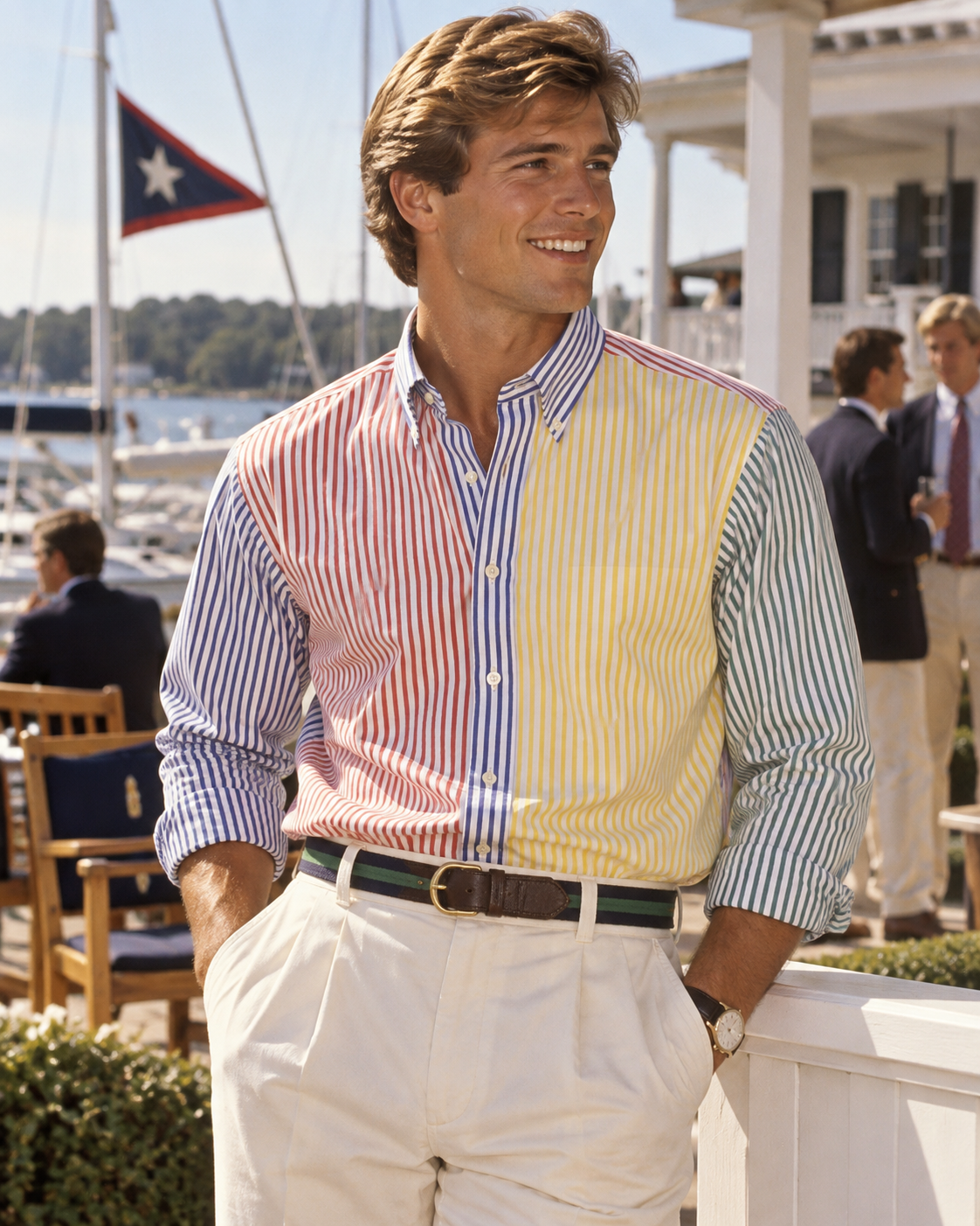 "Brooks Brothers c1990s L/S Broadcloth B/D Fun Shirt" Sz 17 1/2-R (Deadstock/ NWT)