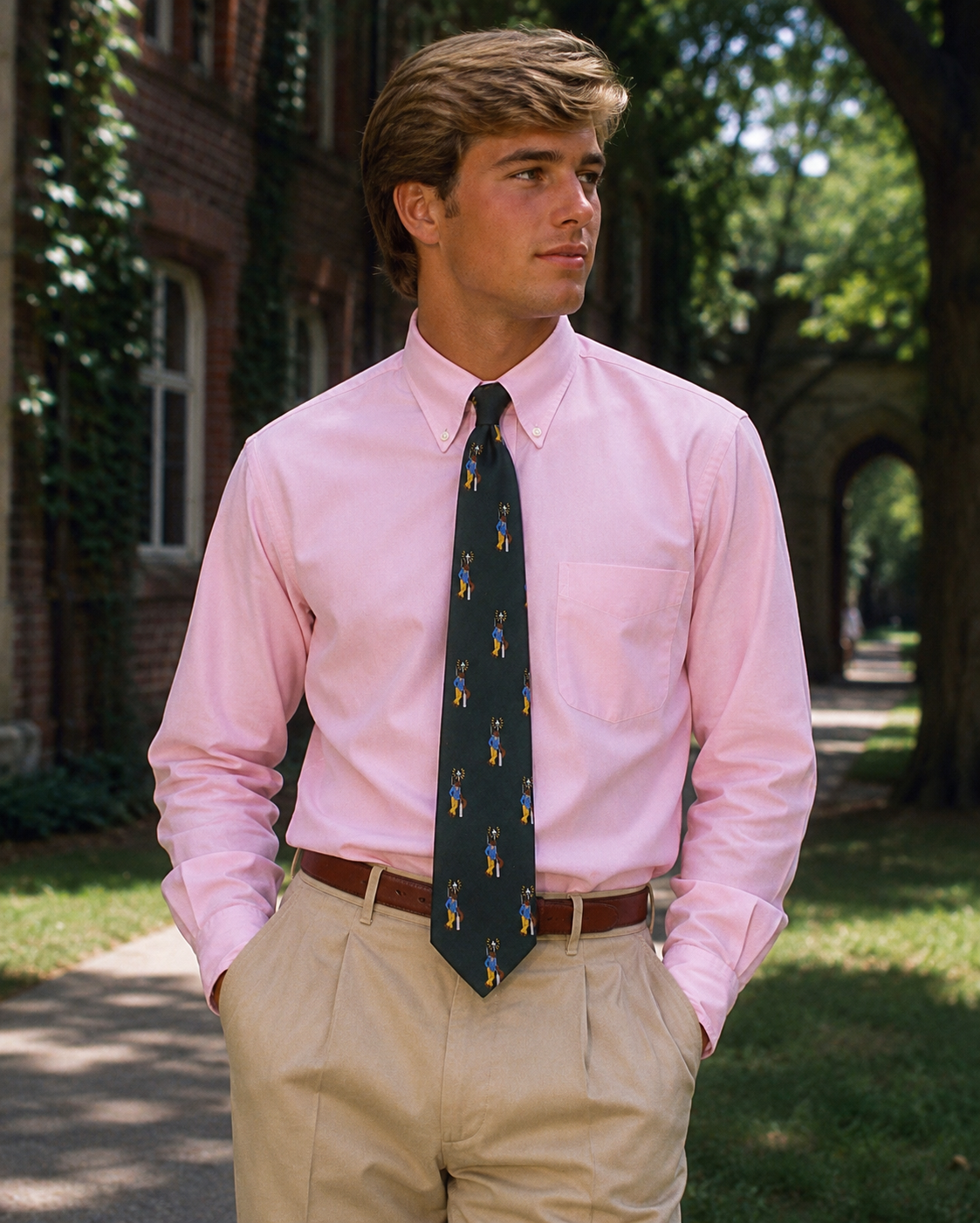 Chipp Hunter Green Natty Fox Club Tie