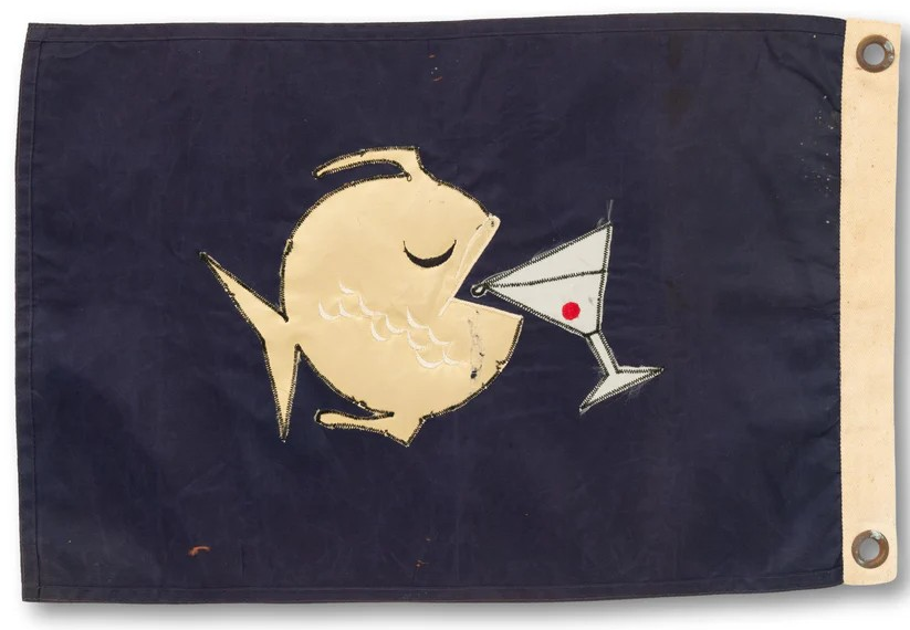 "Drink Like A Fish" Happy Hour Flag