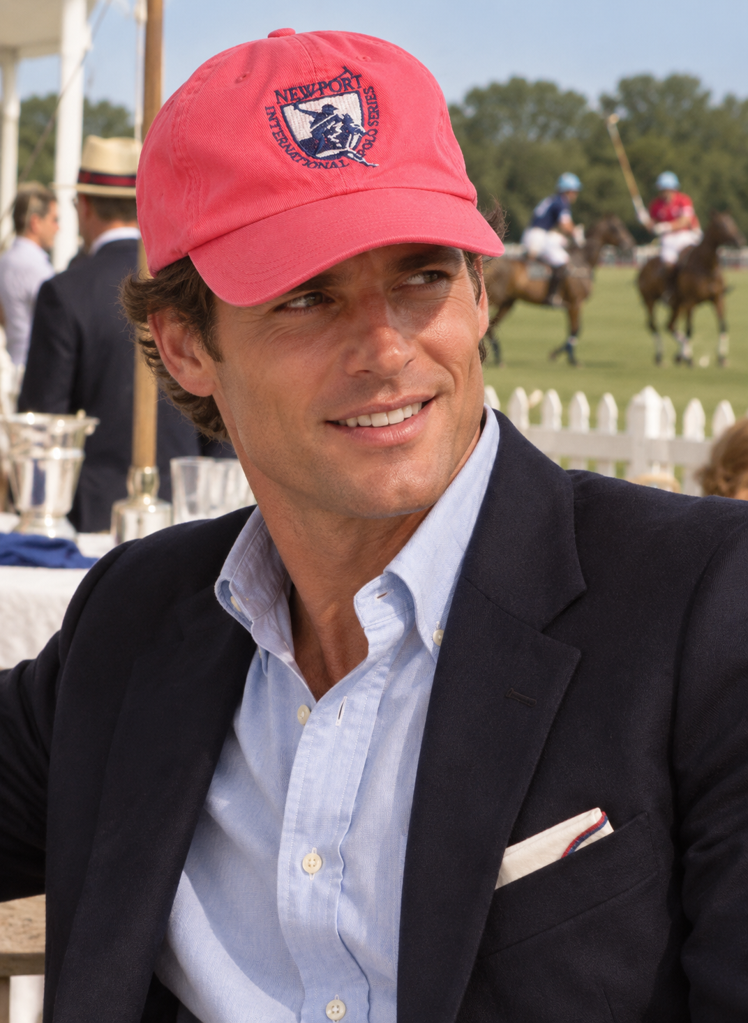 Newport International Polo Series Ack Red Cap