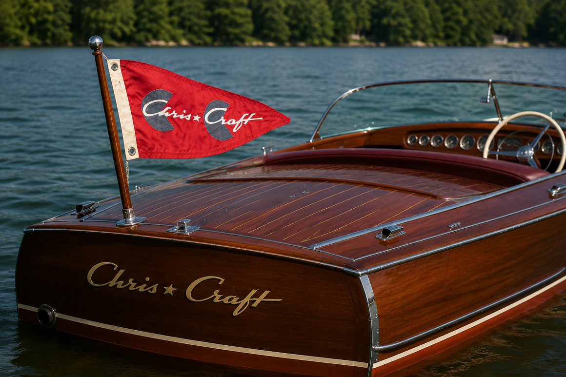 Chris-Craft Grommet Vintage Pennant Flag