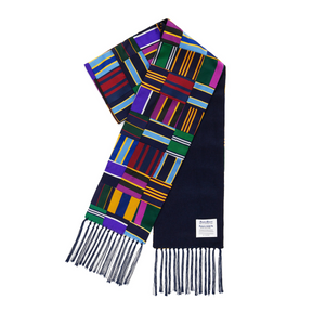 Rowing Blazers Patchwork Silk Repp Stripe Scarf (NWOT)