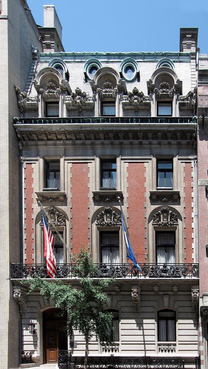 "The Lotos Club New York Member's Blue Silk Tie"