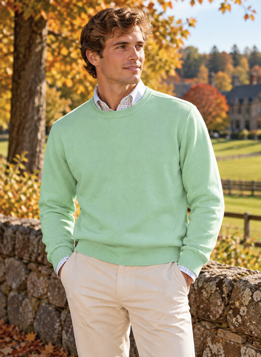 "O'Connell's Pima Cotton Crewneck Sweater - Neptune" Sz XL (NWOT)