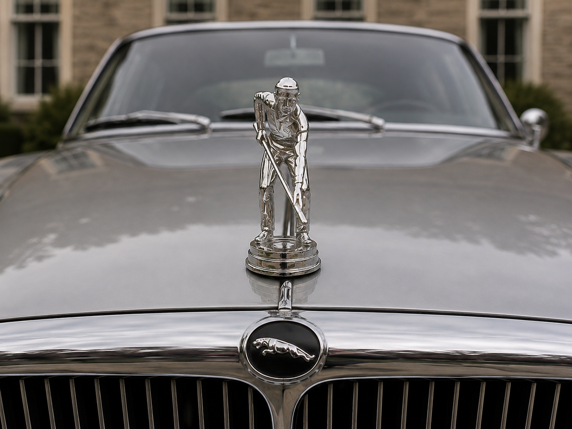 "Freeman Prd Chrome c1960s Billiards Player Car Mascot"