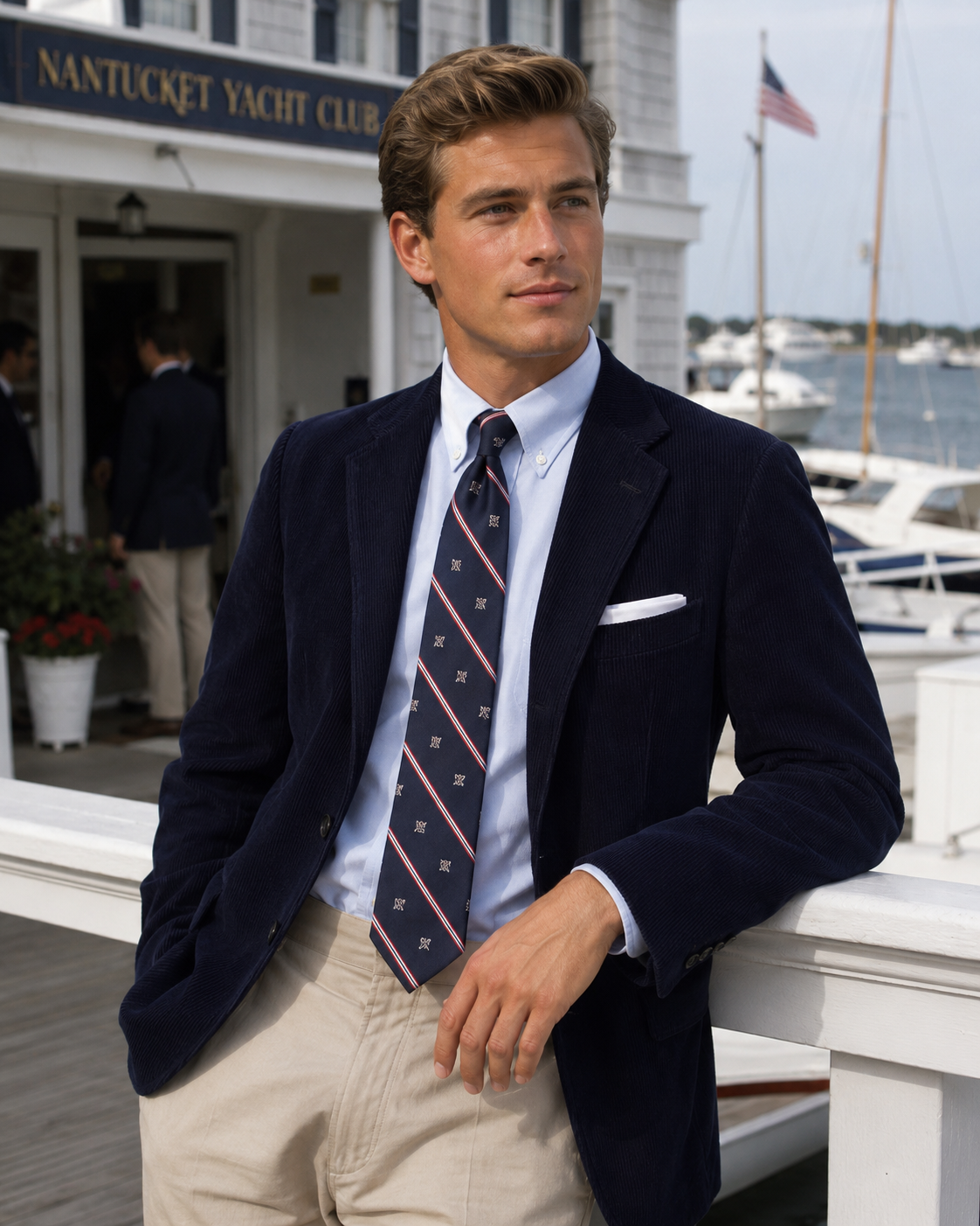 "The Andover Shop Navy Corduroy c2015 Sport Coat" Sz 46R