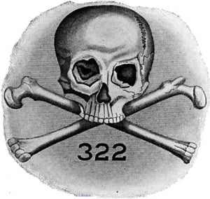 "Chipp x Skull & Bones Society Yale University Navy Club Tie"