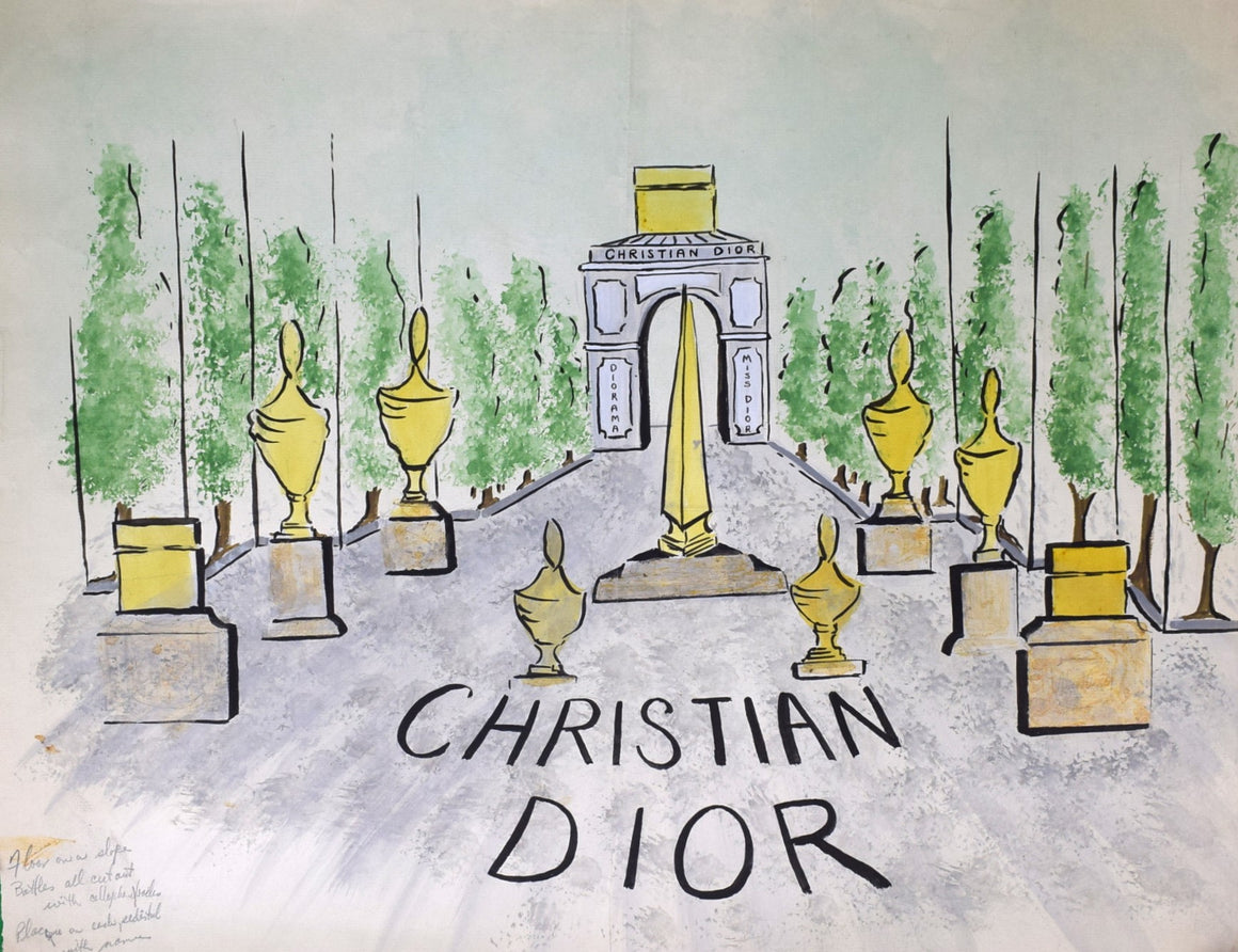 Christian Dior c1950s Original Advertising Artwork