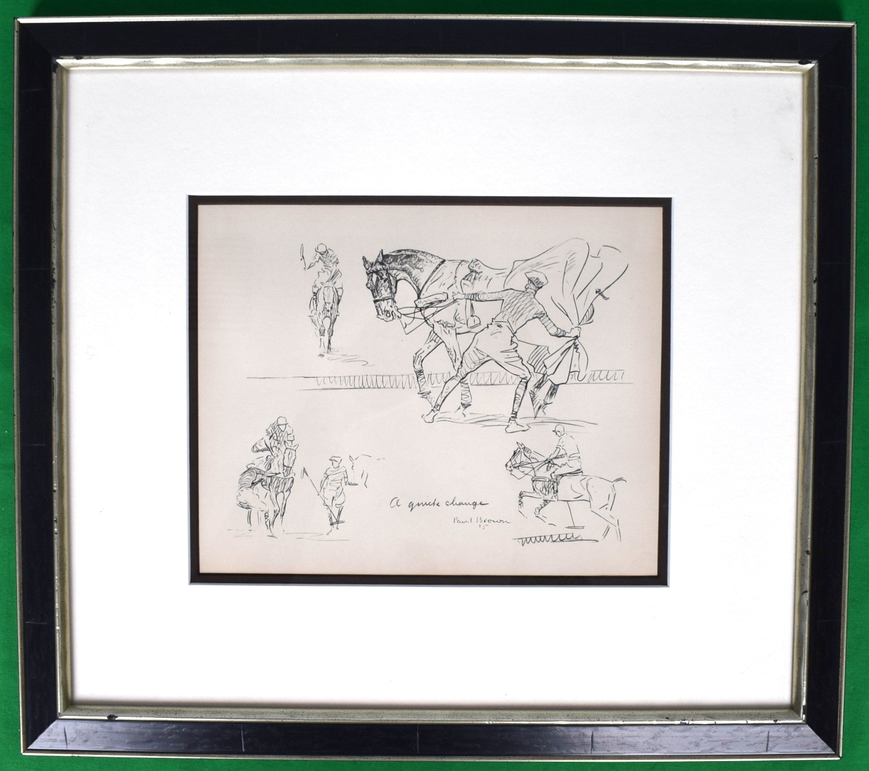 "A Quick Change" Polo Vignette 1935 Print by Paul Brown (SOLD)