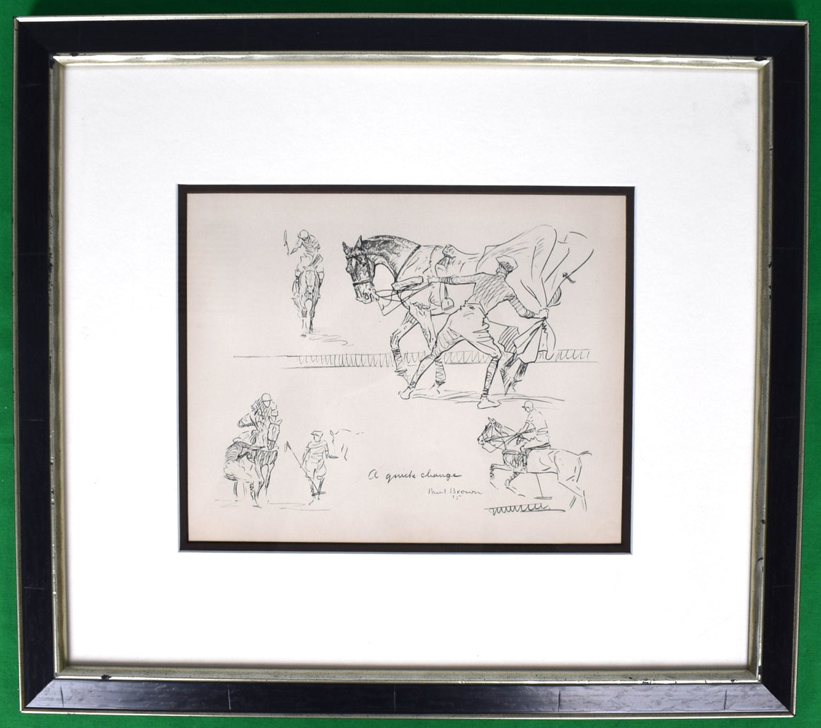 "A Quick Change" Polo Vignette 1935 Print by Paul Brown (SOLD)