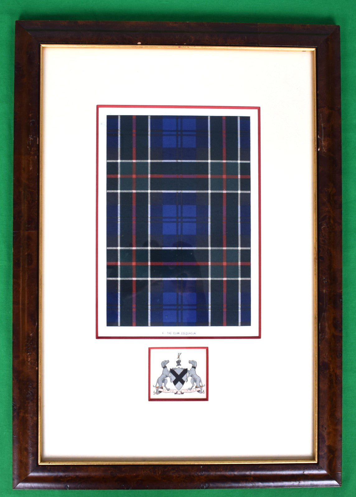 The Clan of Colquhoun X Framed Tartan/ Coat-of-Arms Provenance: The Susie Hilfiger Collection