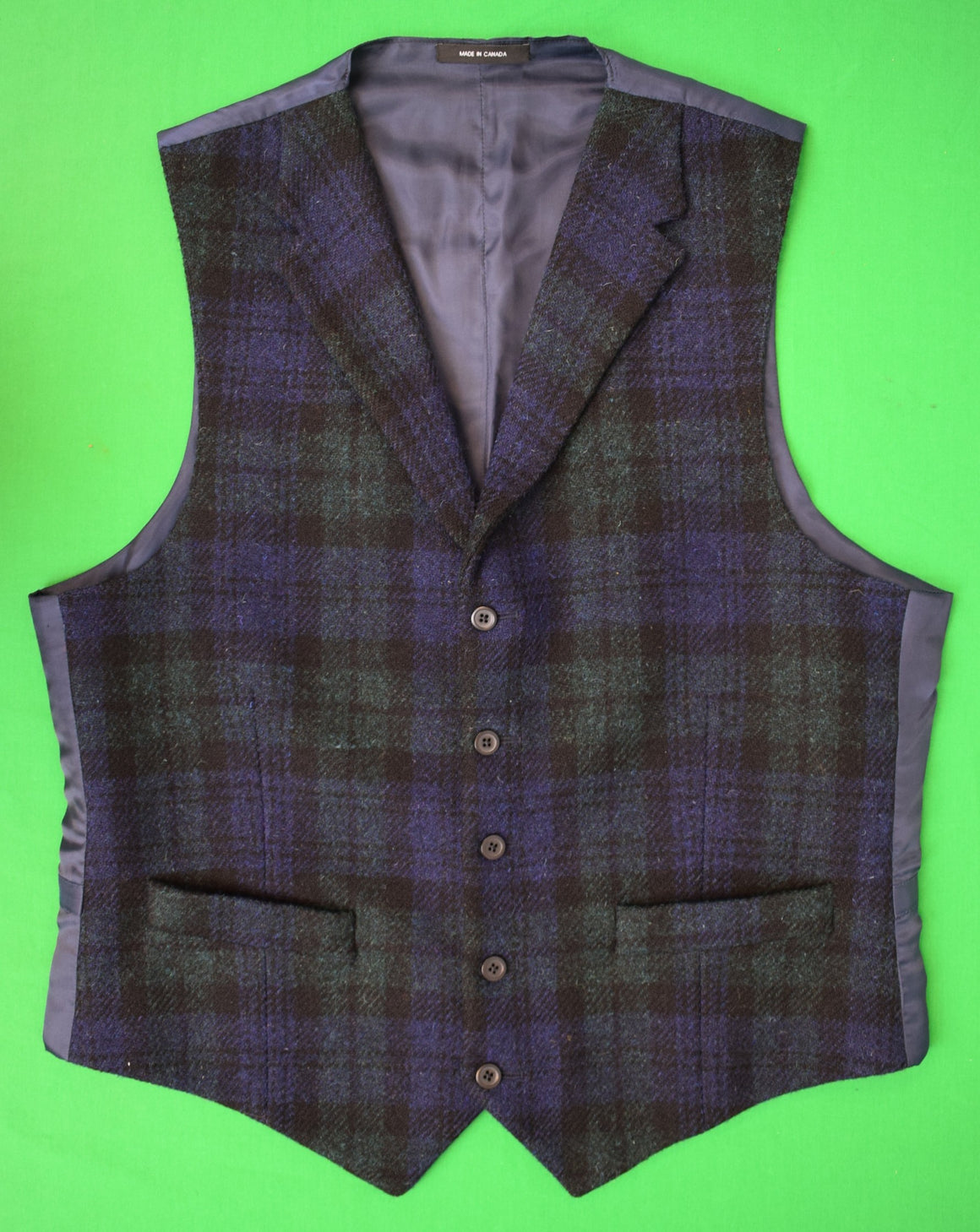 "O'Connell's Harris Tweed Waistcoat - Blackwatch" Sz 42 (LNWOT)
