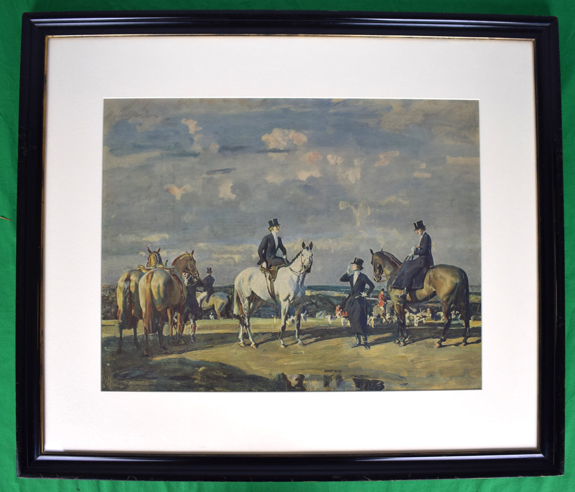 "Why Weren't You Out Yesterday?" Chromolithograph By Sir Alfred Munnings