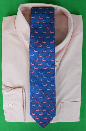 Cordings Pink Hare/ Royal Blue Italian Silk Tie