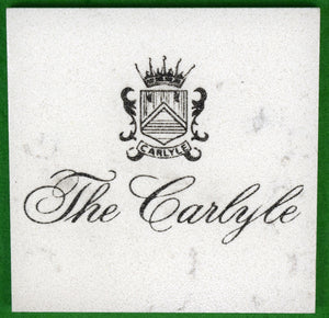 The Carlyle Hotel New York Glazed Tile Coaster