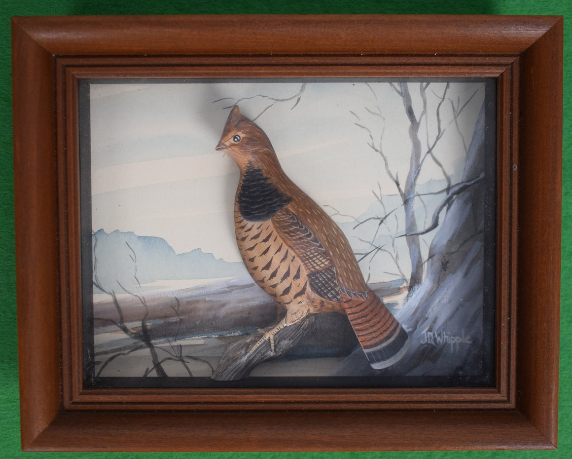 Abercrombie & Fitch x Joseph Q. Whipple Hand Painted Quail Shadowbox