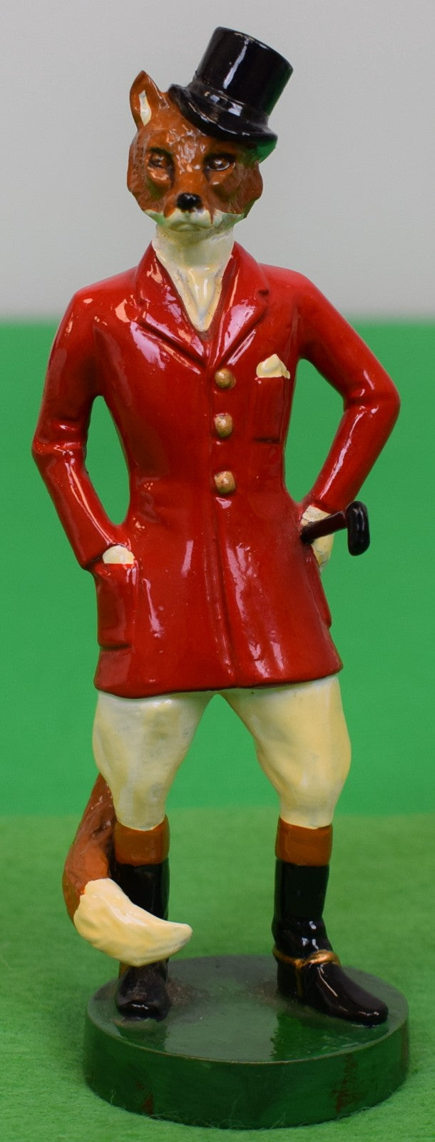 Lejeune Gentleman Fox, Enamelled Large Car Mascot