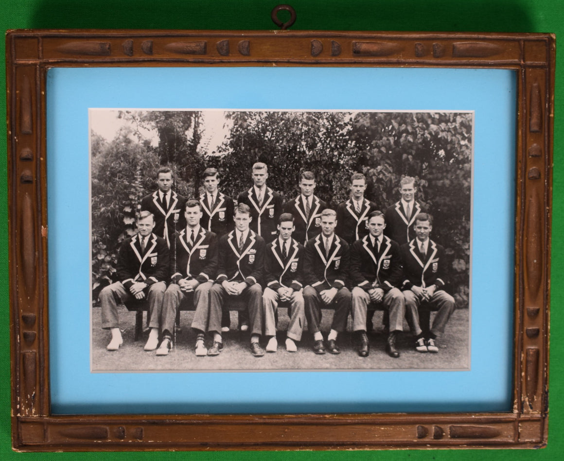 "Framed B&W Photo of University Rowing/ Crew Team"