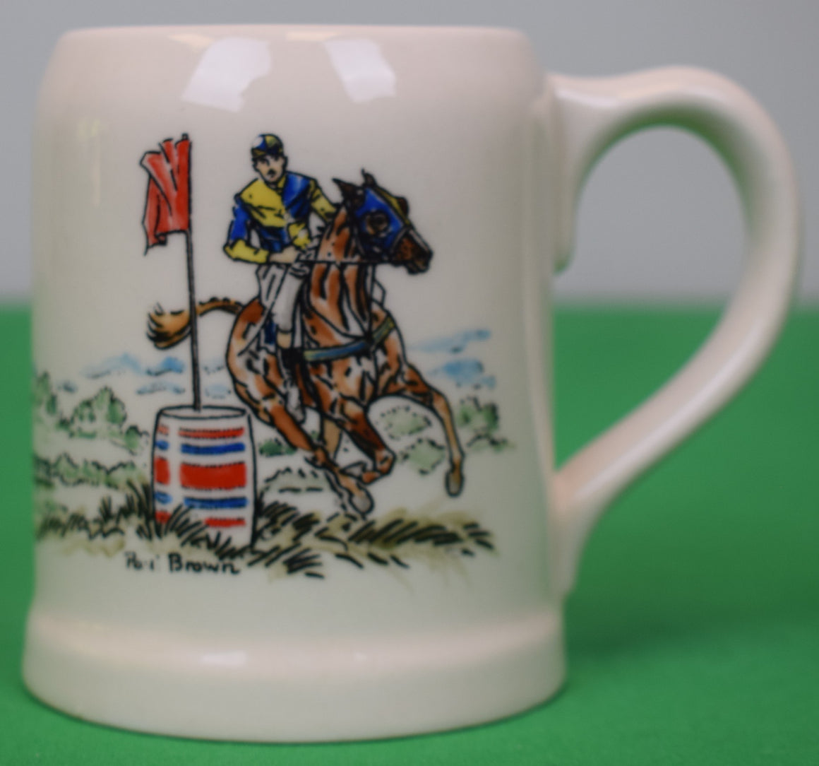 Paul Brown x Brooks Brothers Ceramic Mug w/ Steeplechasing Scene