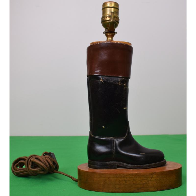 Salesman's Sample of a Riding Boot & Tree, c1890, Mounted as a Lamp Provenance: The Susie Hilfiger Collection