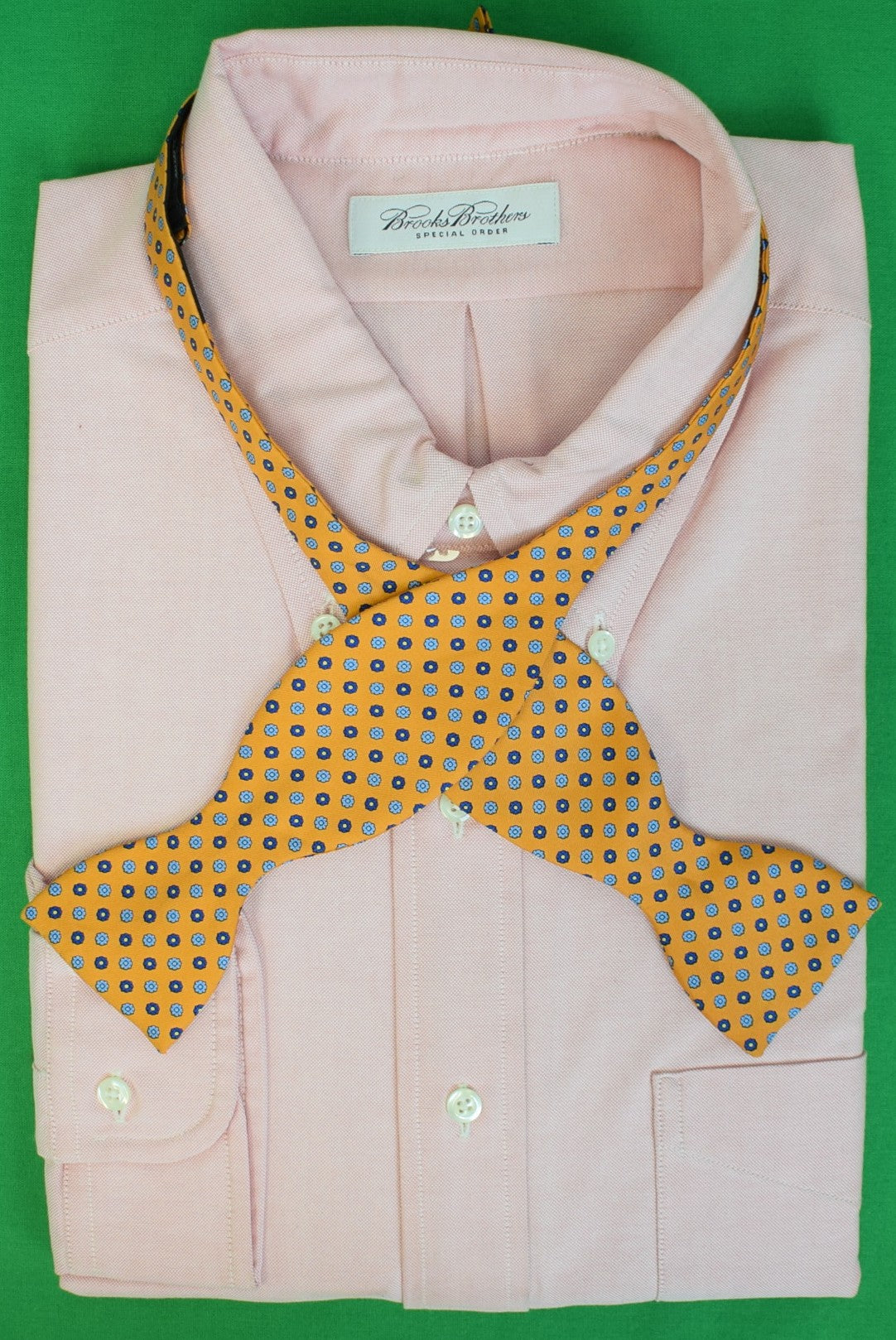 J. Press Orange Foulard Silk Bow Tie