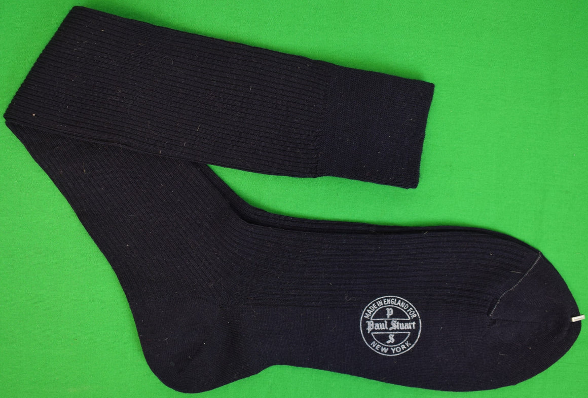 "Paul Stuart Merino Wool OTC Navy Socks Made In England" Sz 10 (NWT) (SOLD)