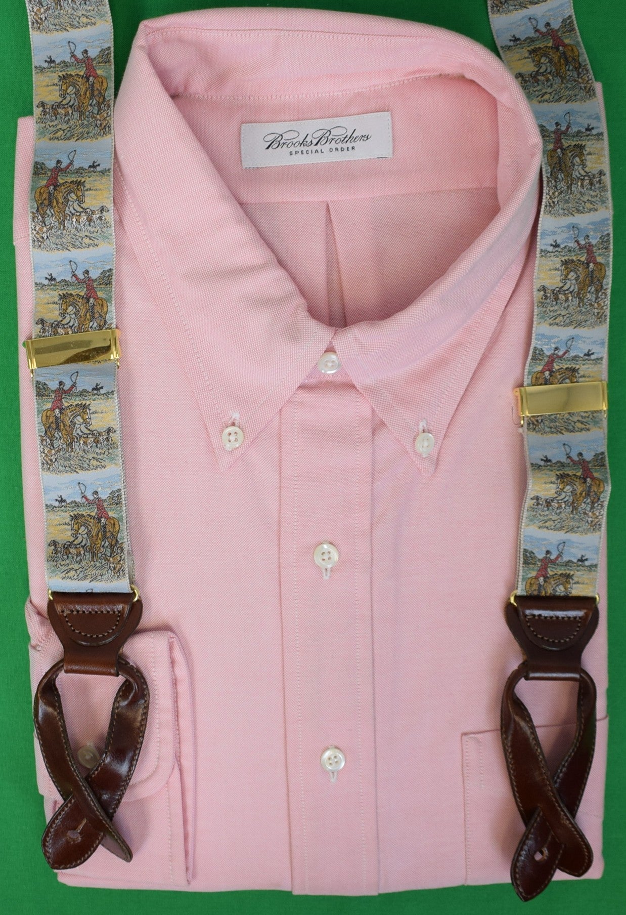 Brooks Brothers English Silk Fox-Hunter Theme Braces (NWT In Box)