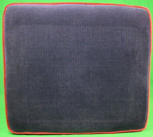 "Jonathan Adler X-Bench w/ Navy Mid-Wale Corduroy w/ Red Trim Seat Cushion" (SOLD)