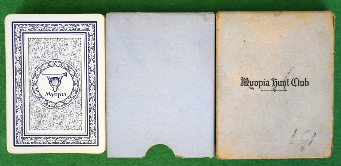 "Myopia Hunt Club c1890s Complete Deck of 52 Playing Cards w/ Box"