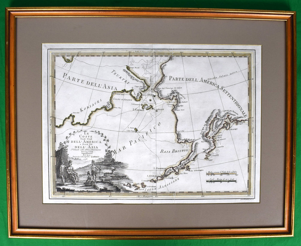 Le Coste Nord Ovest Dell' America E Nord Est Dell' Asia Delineate Sulle Ultime Osservazioni Del Cp. Cook. 1798