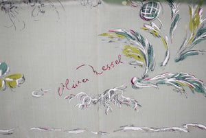 "Silver Jubilee Scarf Designed By Oliver Messel" 1977