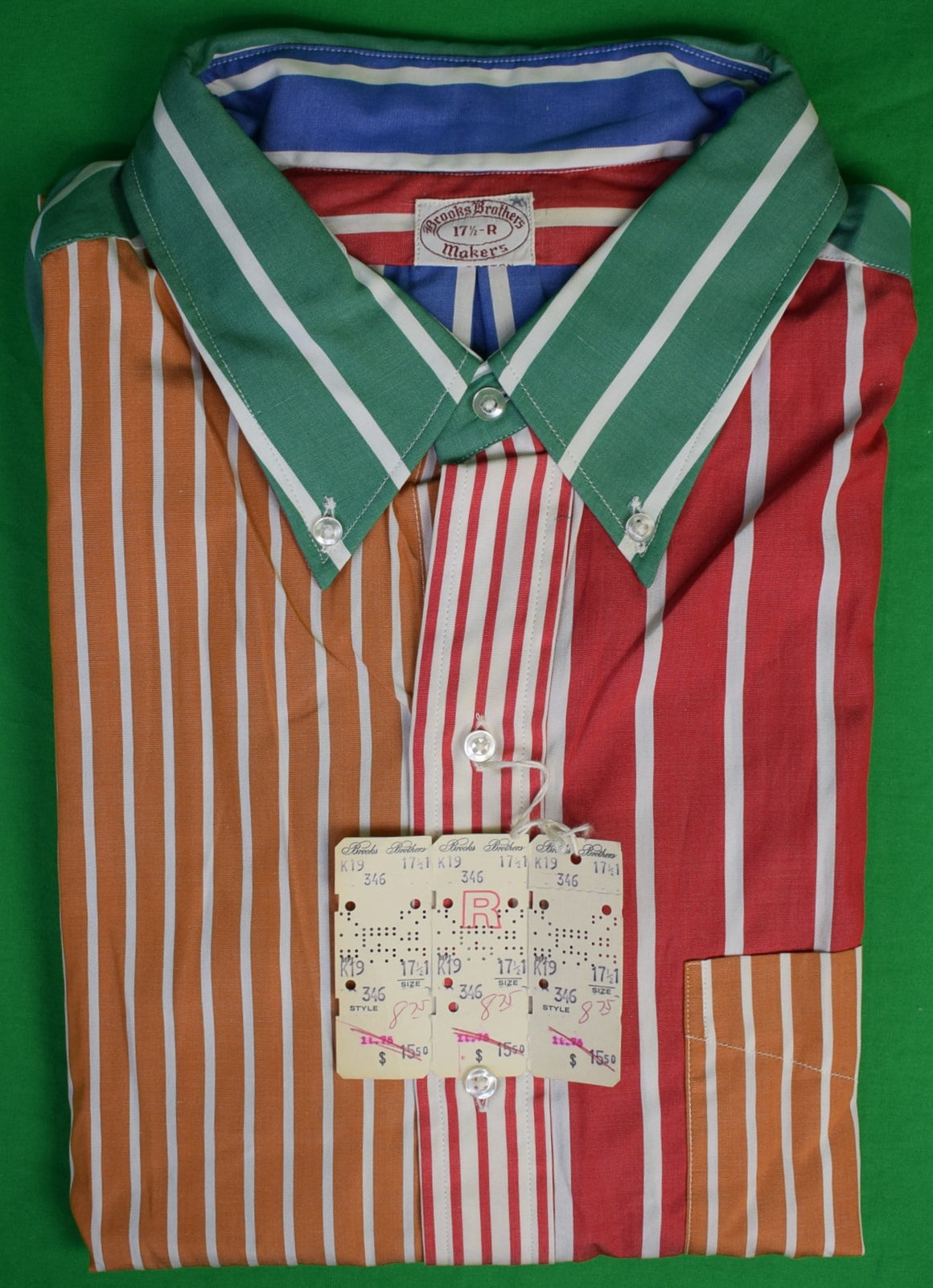 Vintage Mens Brooks Brothers Navy Blue and Maroon Stripe Braces Suspenders
