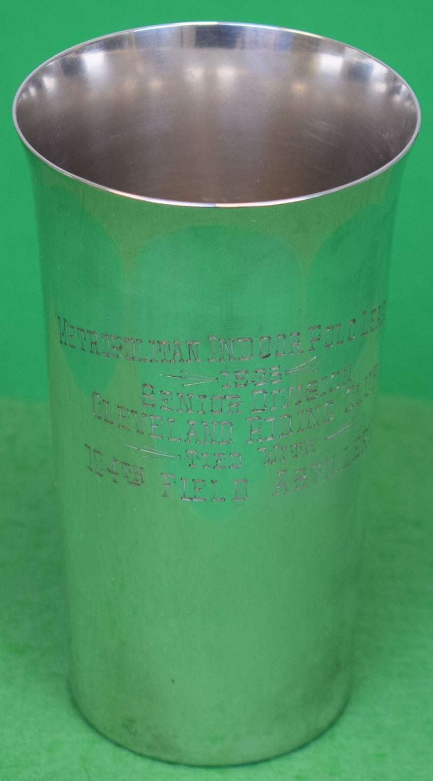 Metropolitan Indoor Polo League 1935 Silver Plate Trophy Cup