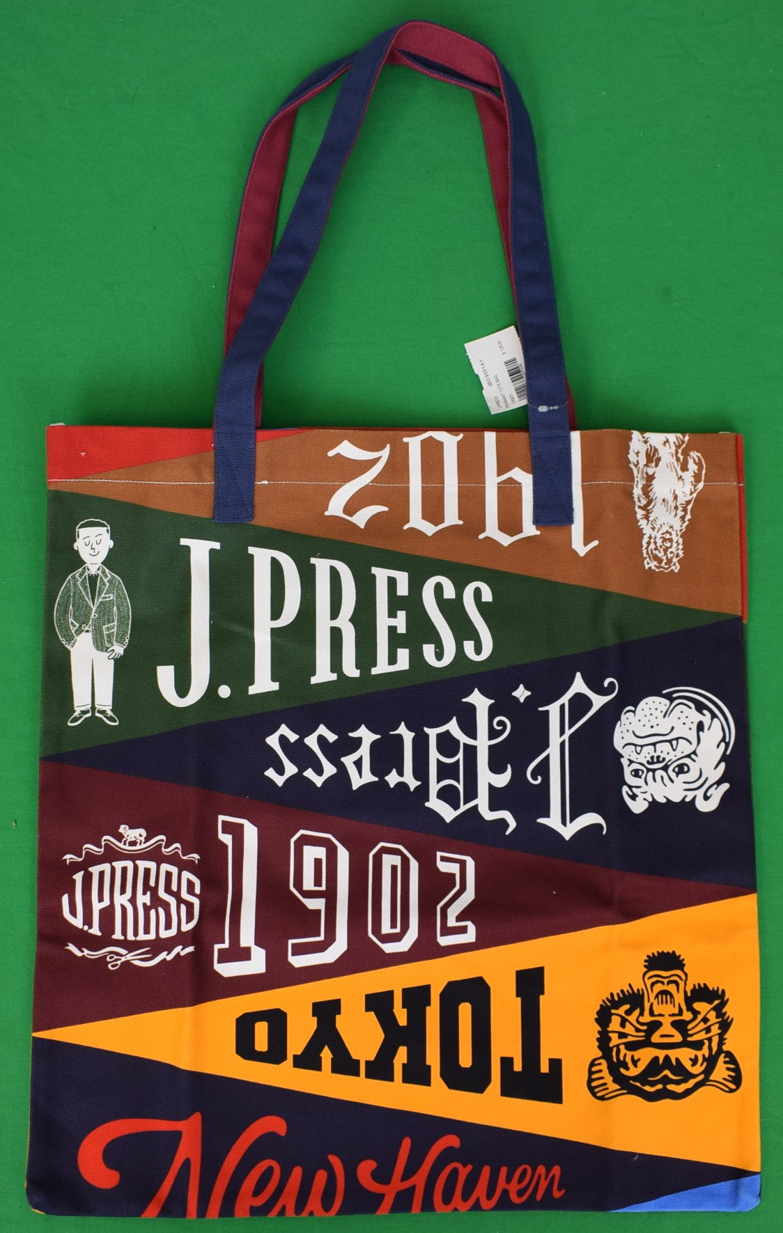 J. Press Printed Pennant Tote Bag (NWT)
