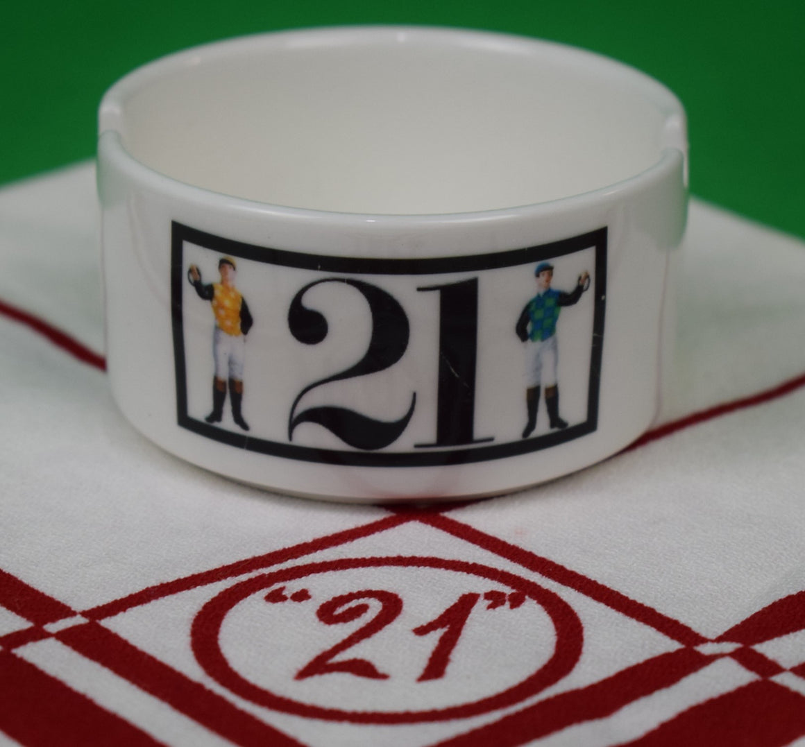 The "21" Club Jockey Ceramic Ashtray