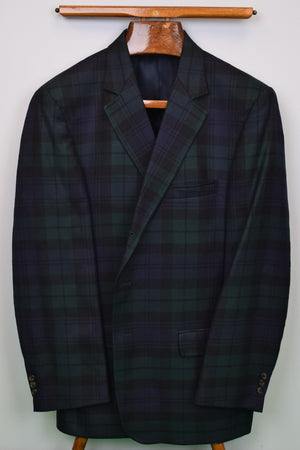 Orvis Black Watch Tartan Plaid Wool Sport Coat Made In USA Sz 44R