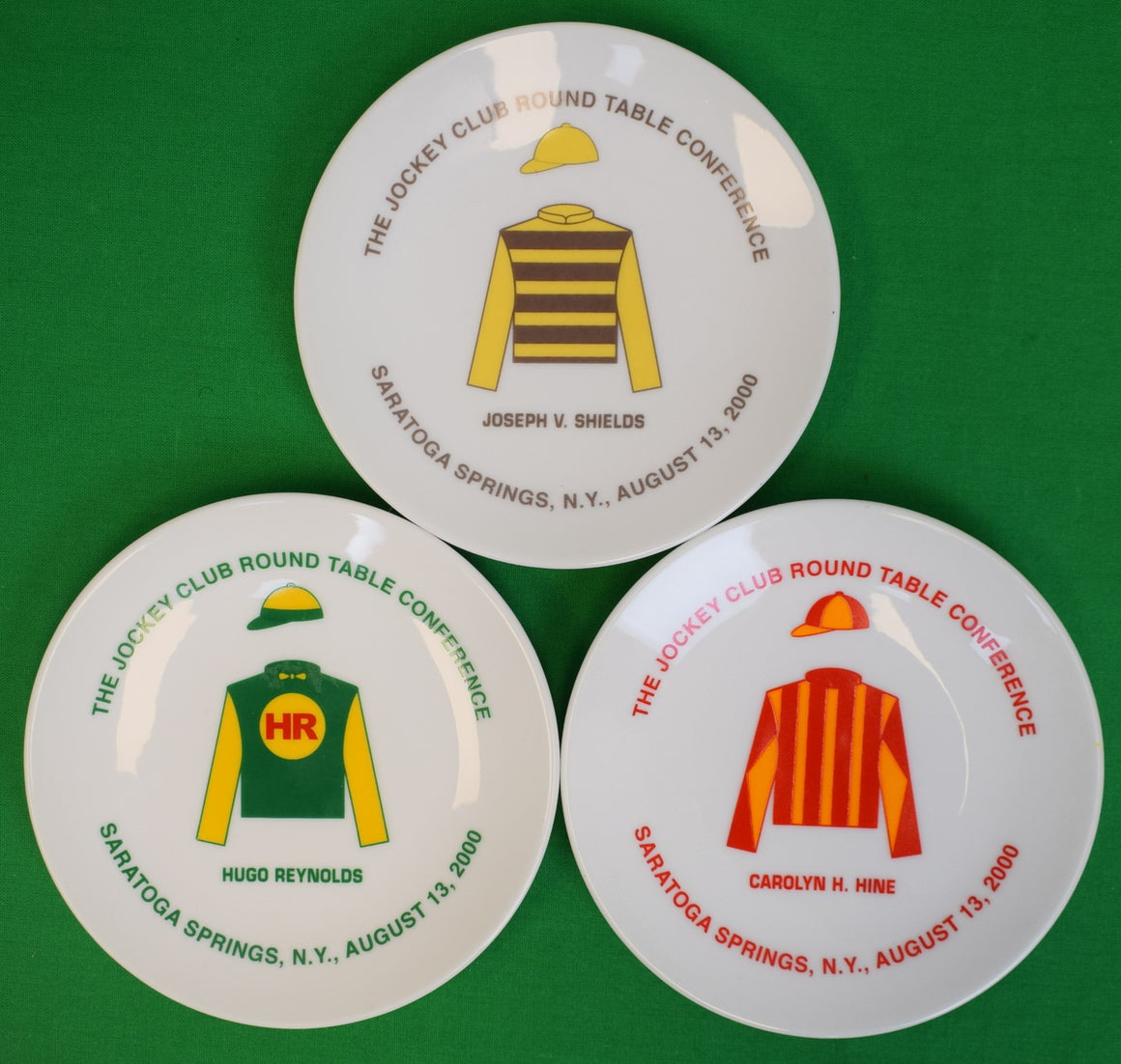 Set x 3 Plates: The Jockey Club Round Table Conference Saratoga Springs, N.Y., August 13, 2000