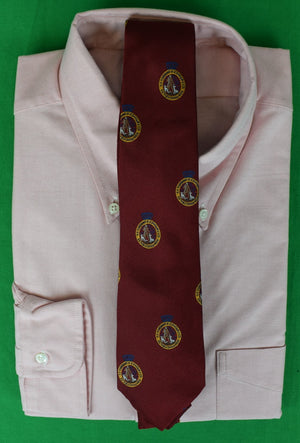 "Cordings Burgundy English Crest Silk Tie" (SOLD)