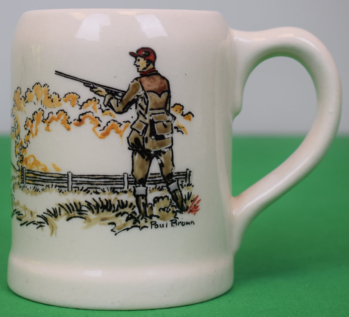 Paul Brown x Brooks Brothers Ceramic Mug w/ Hunter And Game Dog In Field Scene