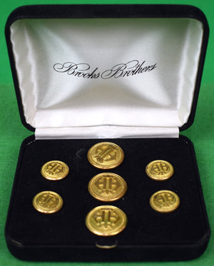 "Brooks Brothers Set x 7 Brass Blazer Yachtsman's Buttons" (New In BB Box) (SOLD)