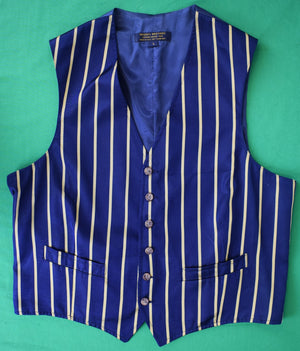 "Brooks Brothers Navy/ Gold Regatta Stripe Vest" Sz L (SOLD)