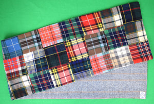The Andover Shop Patch Tartan/ Tweed Reversible Scarf