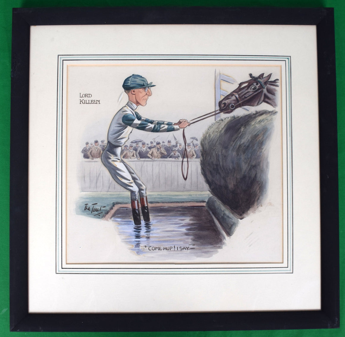 Lord Killeen "Come Hup! I Say-" Watercolour by Peter Ronald 'The Tout' Buchanan (British, 1881-1964)