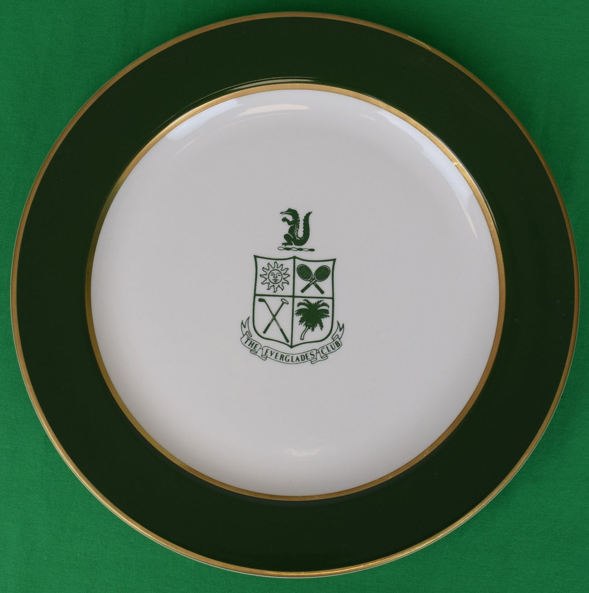 The Everglades Club Palm Beach Bone China 12"D Charger Plate