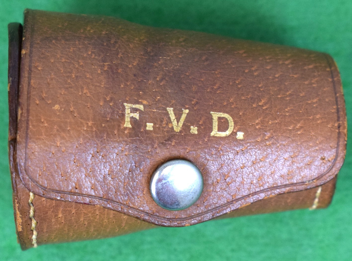 Mark Cross English Pigskin Case w/ 4 Chrome Shot Cups