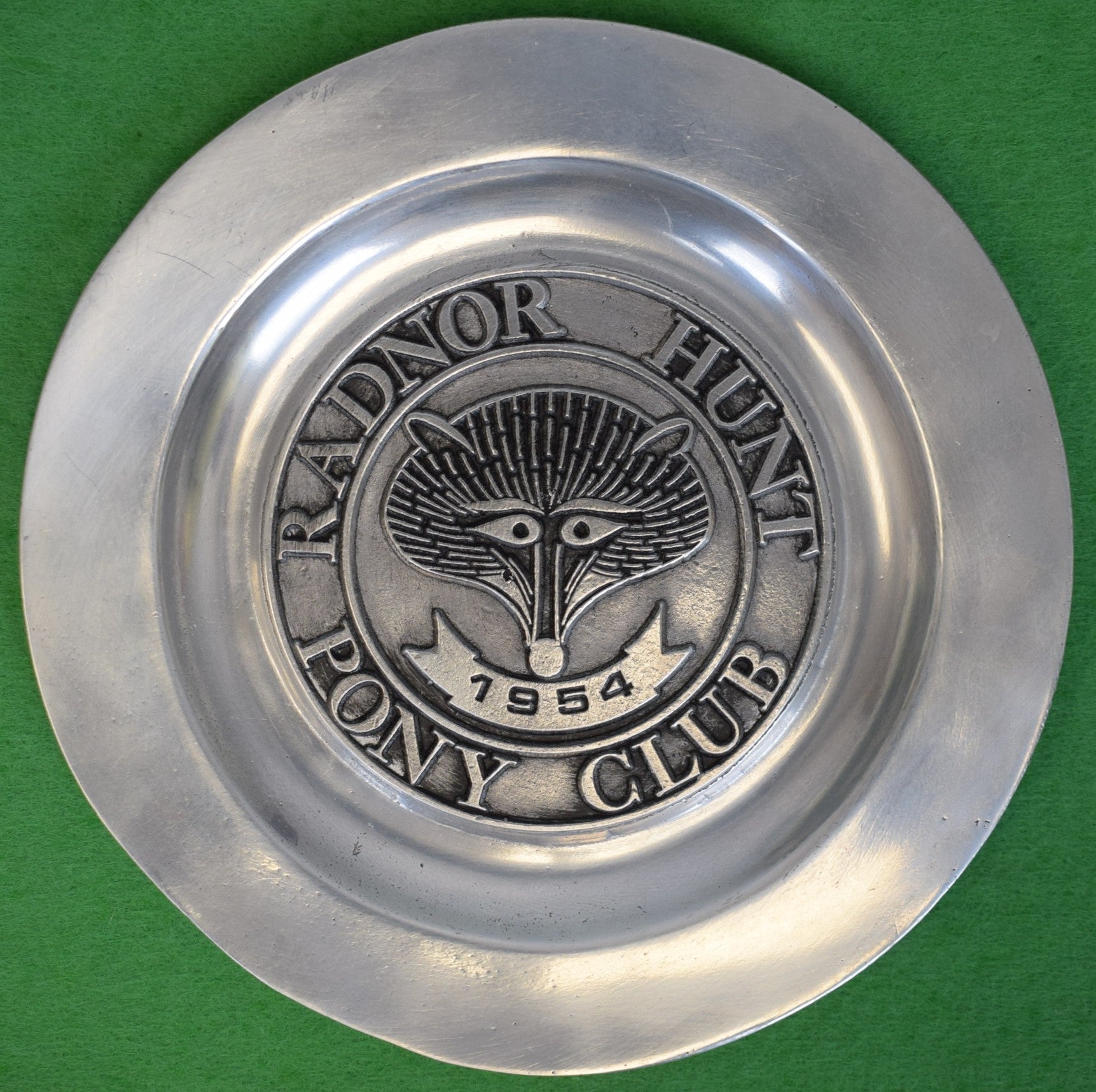 Radnor Hunt 1954 Pony Club Pewter Dish